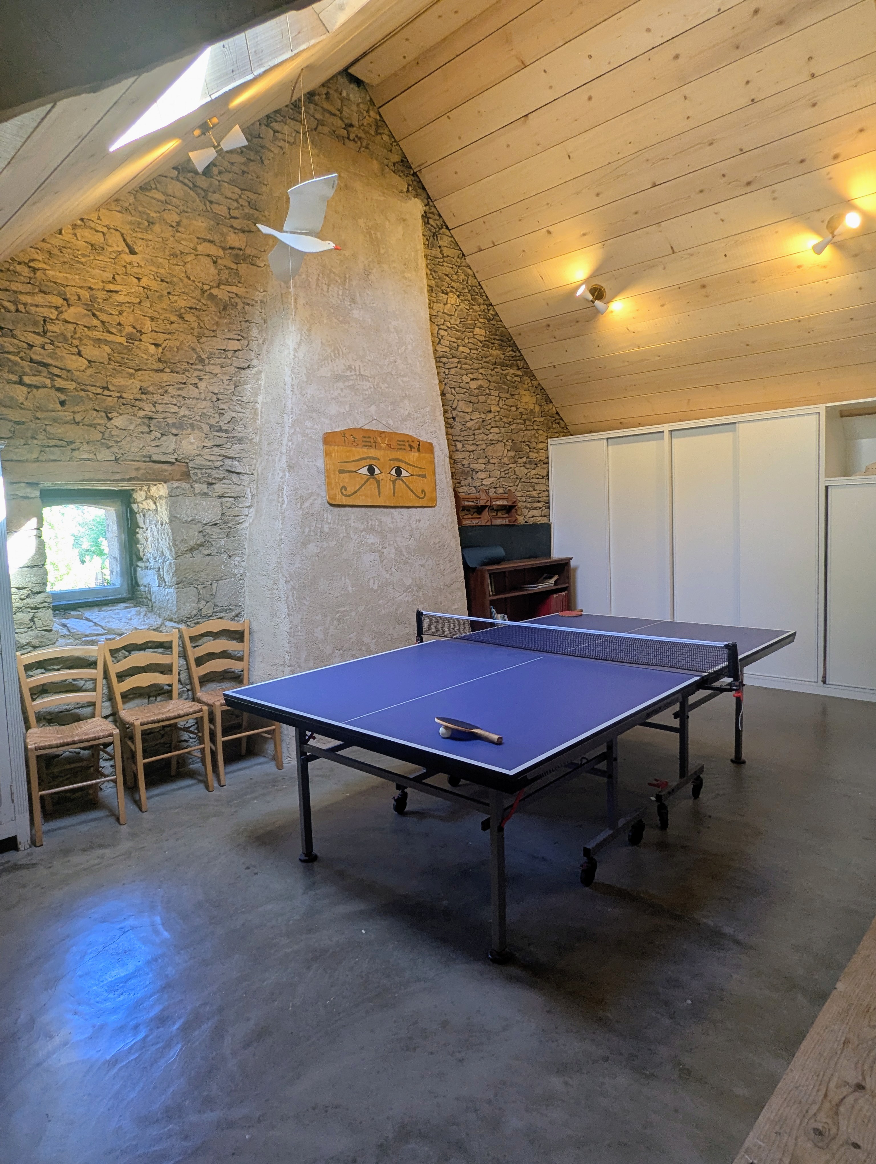 Salle de ping-pong de la maison Les Pins d'Iann