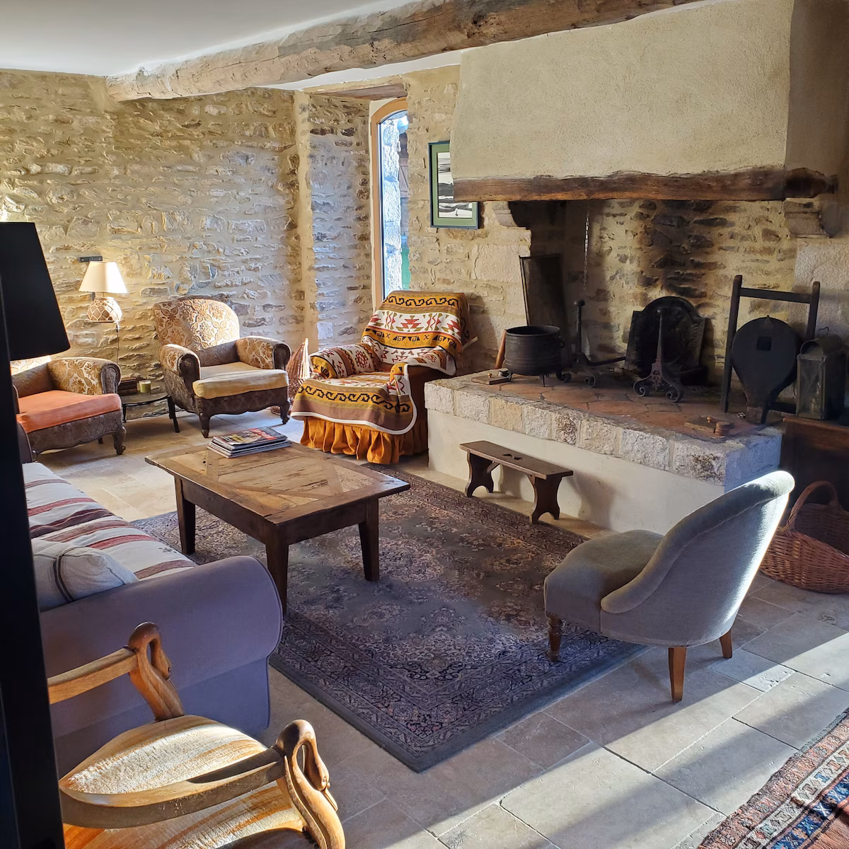 Le salon de la maison Les Pins d'Iann